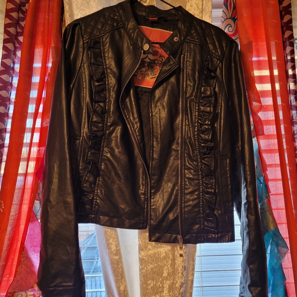 Faux leather jacket